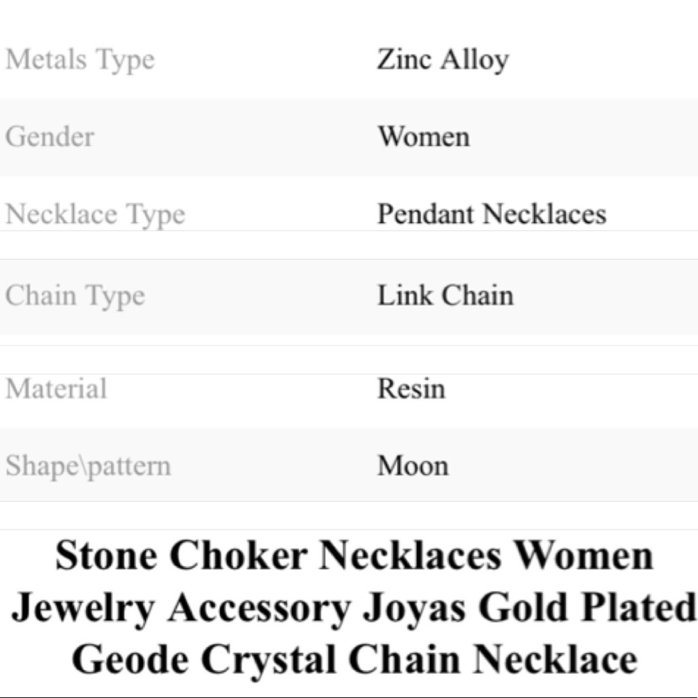 🌙Beautiful DruzyBlue CrescentMoon Necklace - Picture 8 of 8